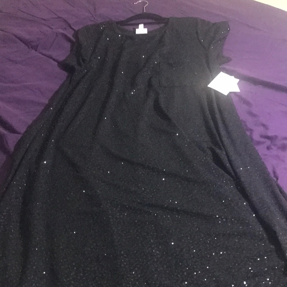 Elegant carly black sparkles
